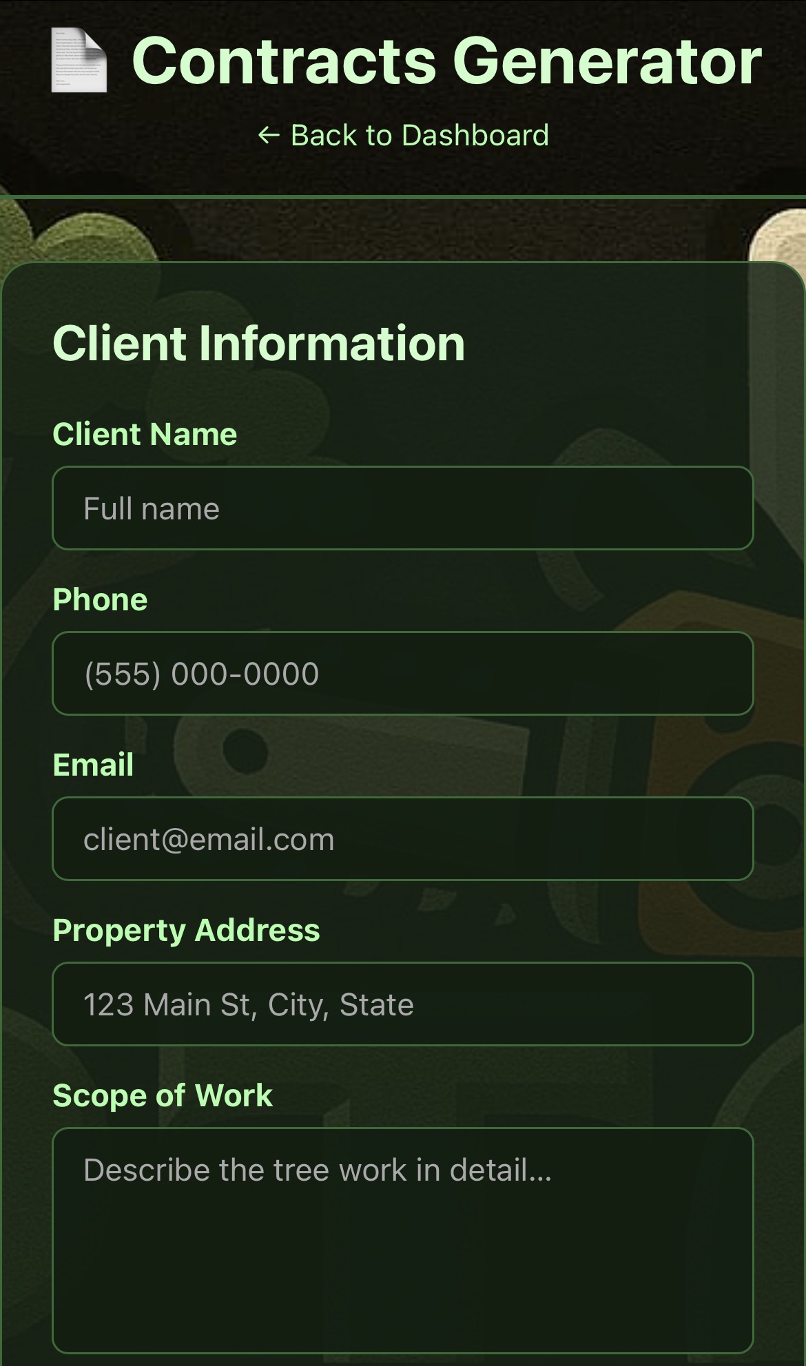 Contracts Page Preview