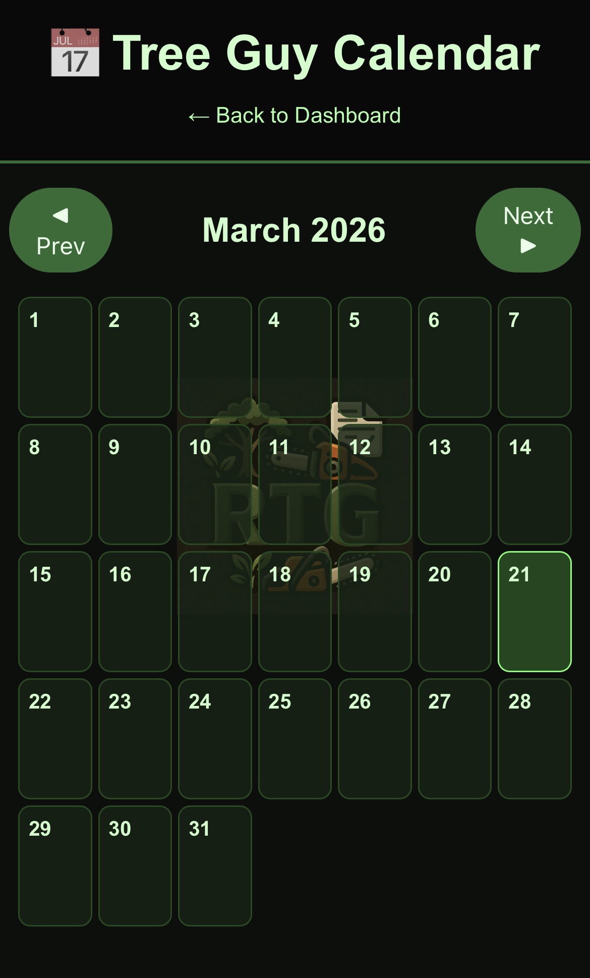 Calendar Page Preview