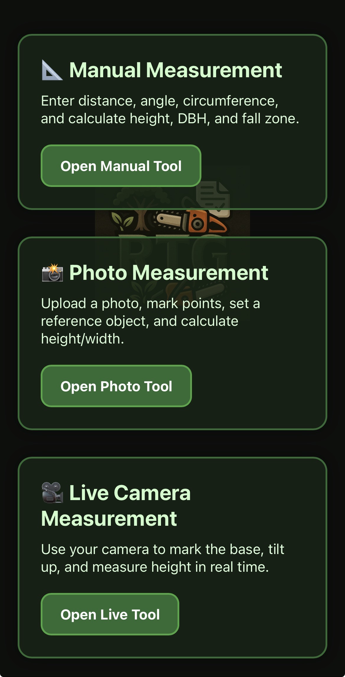Tree Measurement Tool Preview